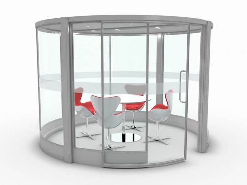 modern circular meeting pod