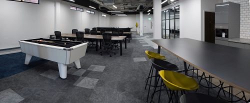 Office Pool Table And Kitchen Table