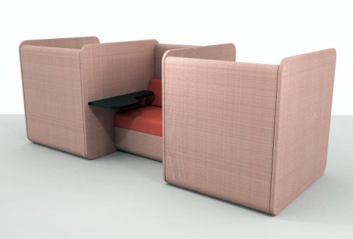 social distancing office furniture pink