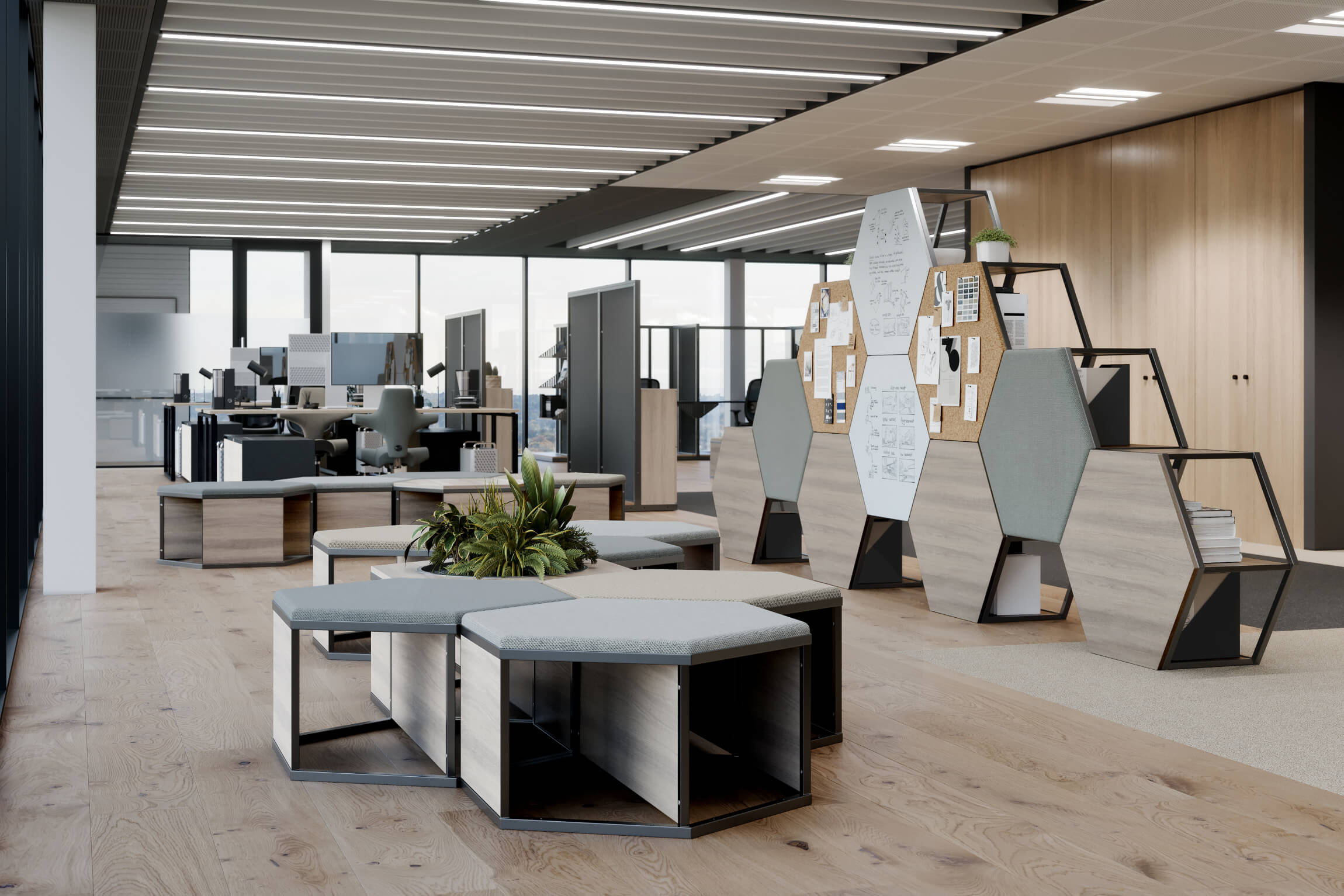 Connection_Harp_Nest_Collaboration - scaled Modern Office Team Sat Around Desk
